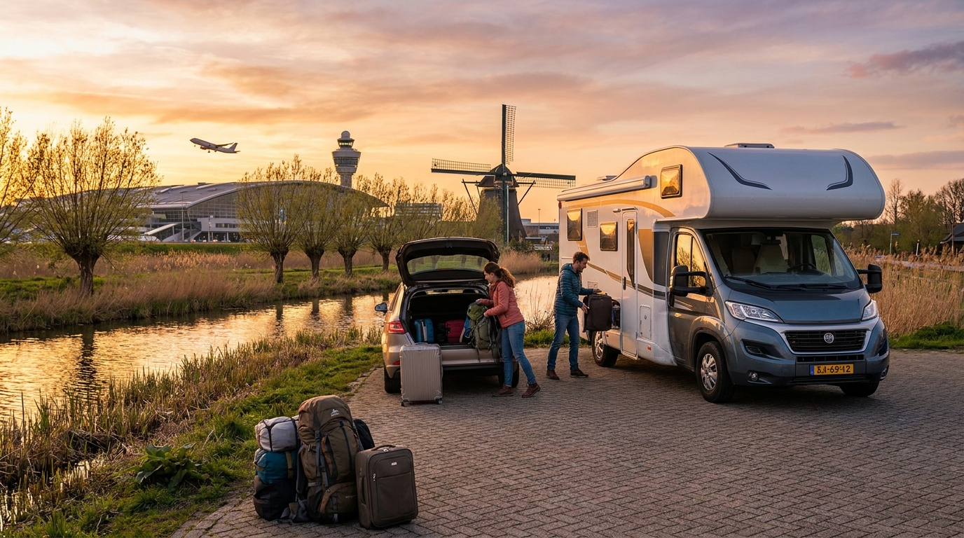 Map for Airport RV Pickup Tips for Amsterdam - Fly and Drive Guide 2026